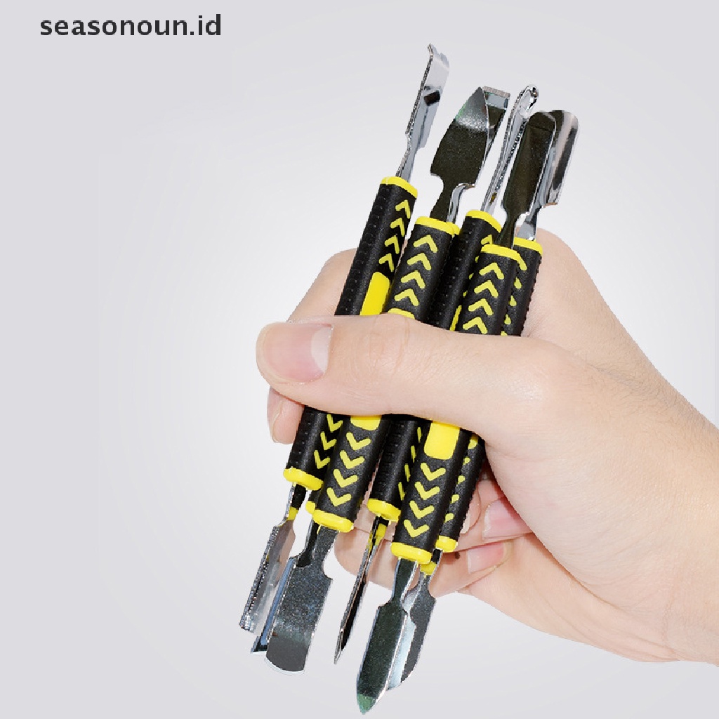 Seasonoun Linggis Metal 6pcs Metal Spudger Pry Opening Repair Tools Kit Untuk Ponsel.