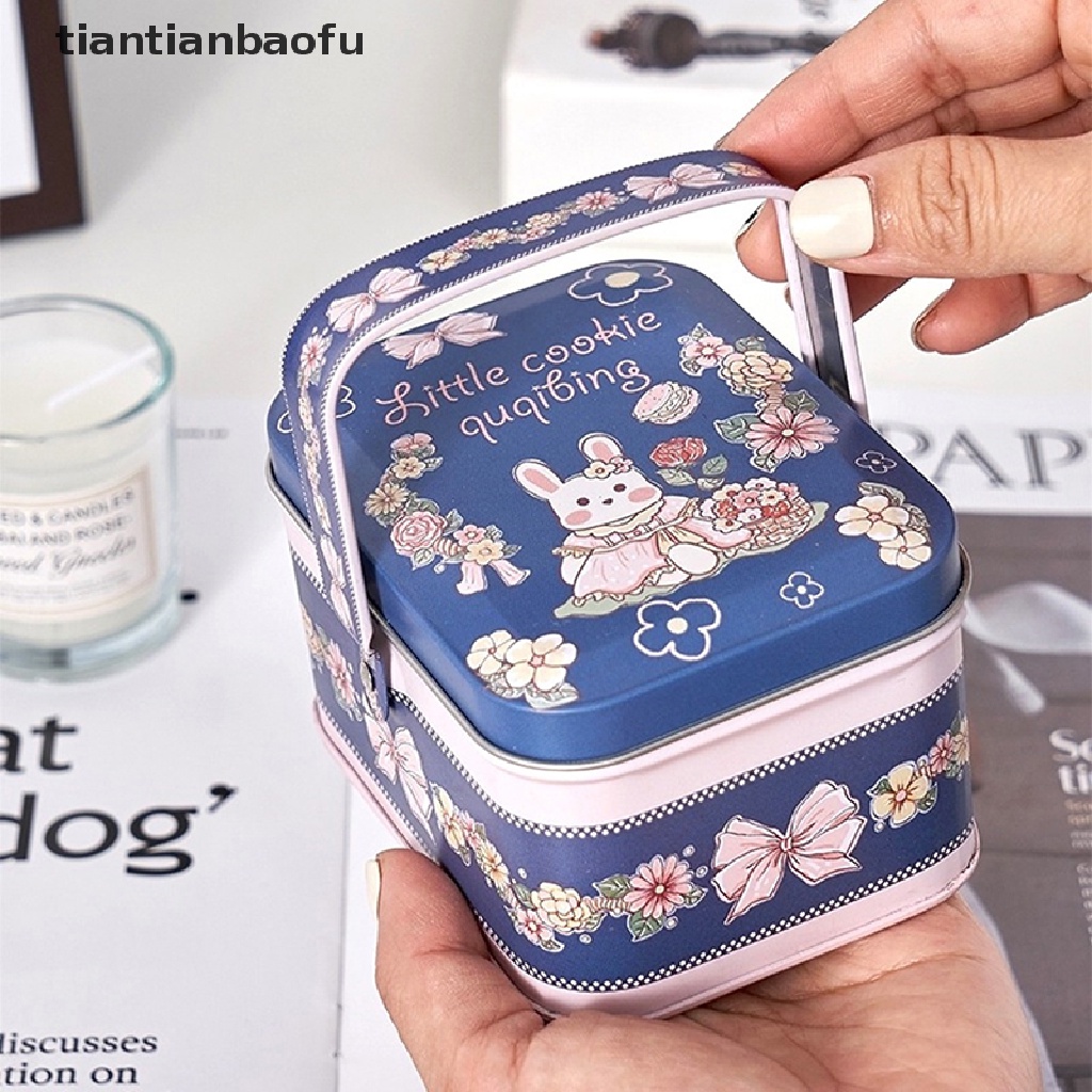 [tiantianbaofu] 1pc Vintage Koper Kecil Penyimpanan Tin Metal Candy Box Gift Box Cookie Kotak Hadiah Butik