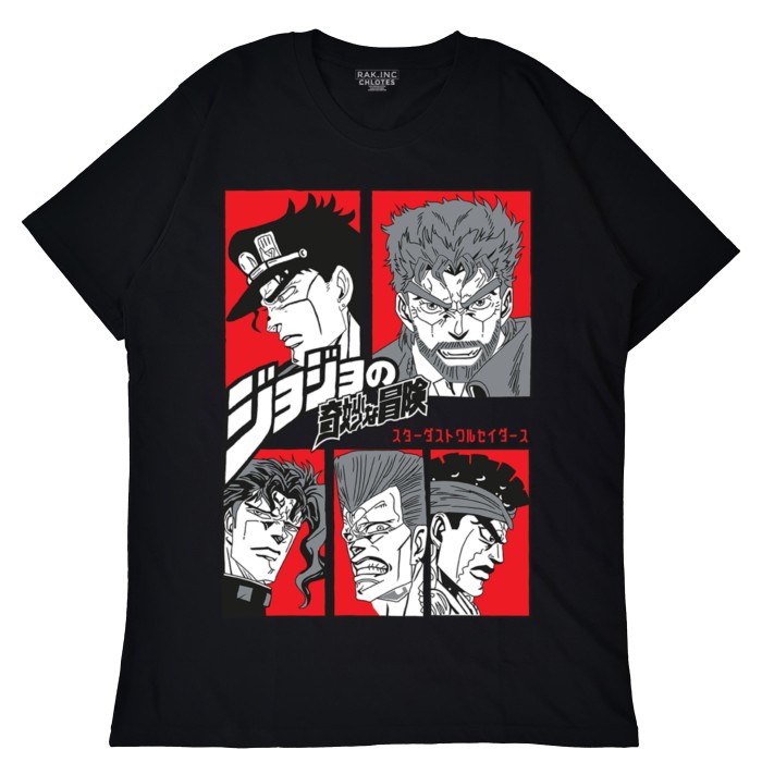 Kaos Pria T-shirt Anime JoJo Bizarre Adventure Stardust Crusaders