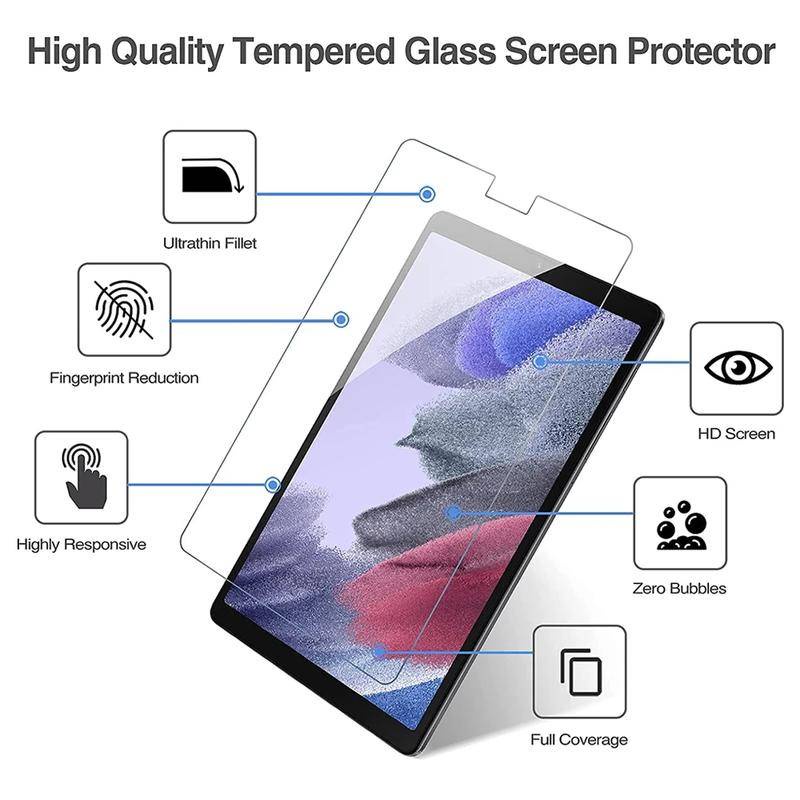 2pcs Untuk Samsung Galaxy Tab S8 S7 Plus Ultra S6 A7 Lite A8 S5e T500 T220 X200 T860 P610 Pelindung Layar Tempered Glass Flim Untuk Samsung Tab A 8.0 2015 8.4 2020 10.1 10.5 2019