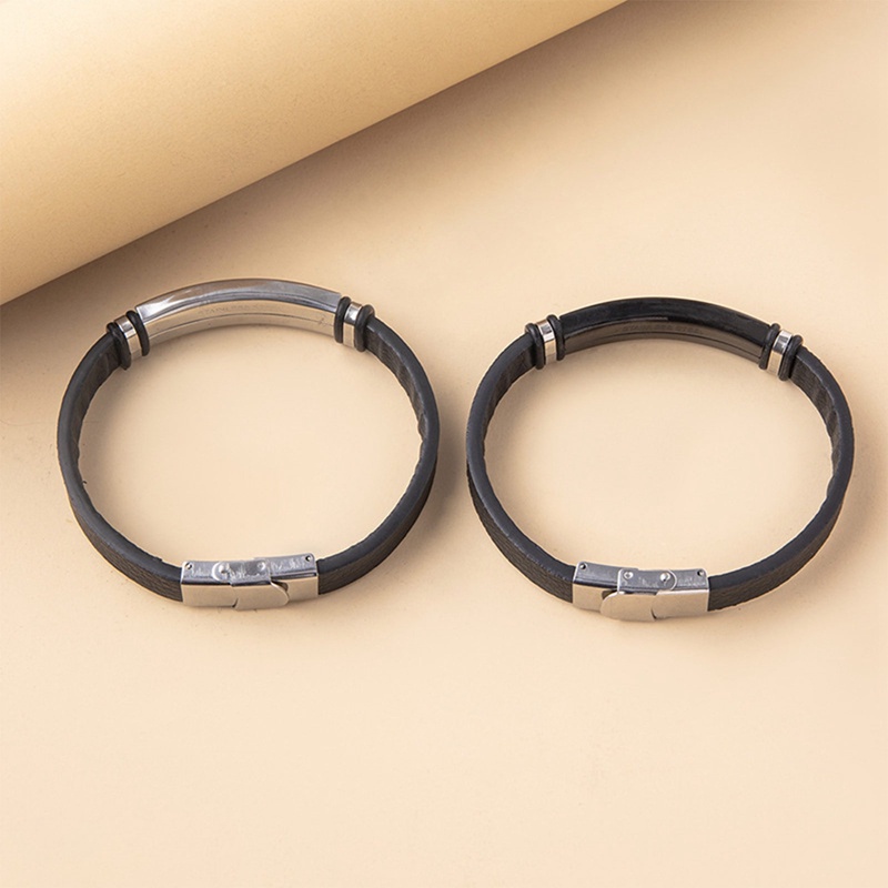 2pcs/set Mahkota Anti Karat Her King His Queen Trendi Olahraga Silikon Pasangan Gelang Bangle Unisex Kekasih Bracelets Hadiah