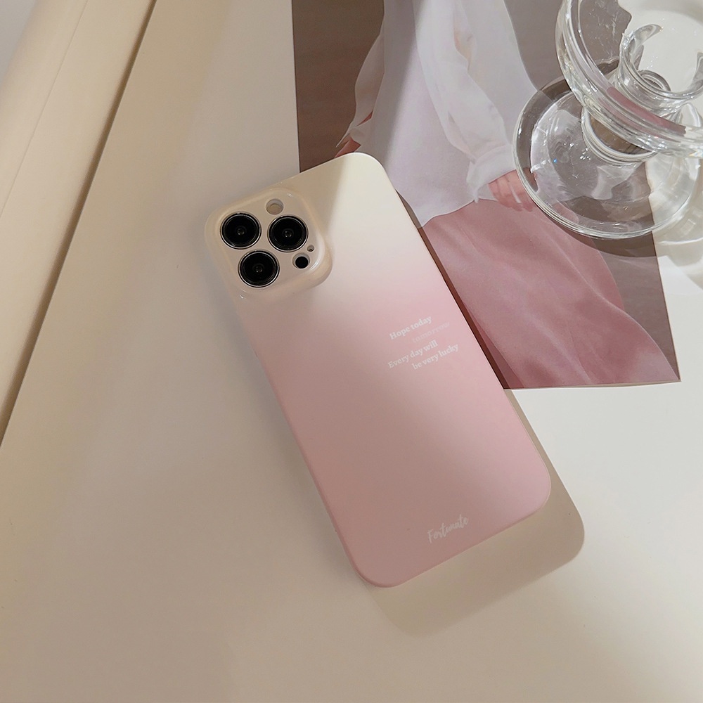 Case Film Fotografi Cangkang Keras Gradien Bubuk Untuk Iphone SE 2020 7 /8 Plus 14x XR XM 11 12 13 PRO MAX Casing Cover Pelindung AT0087