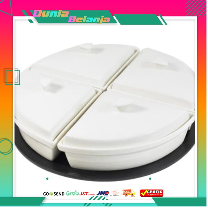 Krishome Wadah Saji 4 Kompartemen Dengan Stand