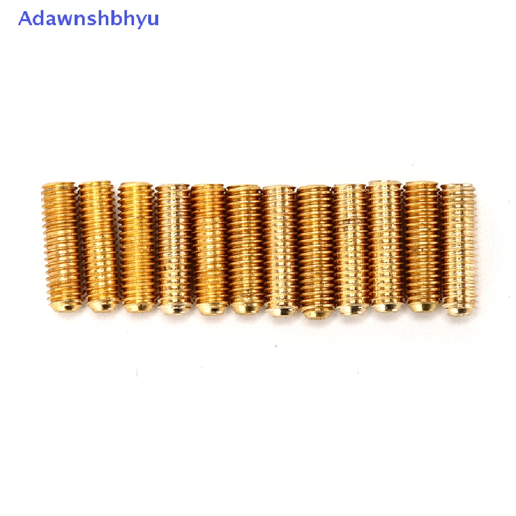 Adhyu 12PCS Pelana Jembatan Gitar Bass Elektrik Hexagon Screw Tremolo Bridge Hex Screw ID