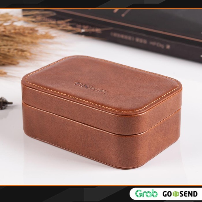 TinHiFi Earphone Leather Case Wadah Headset Premium TIN HiFi