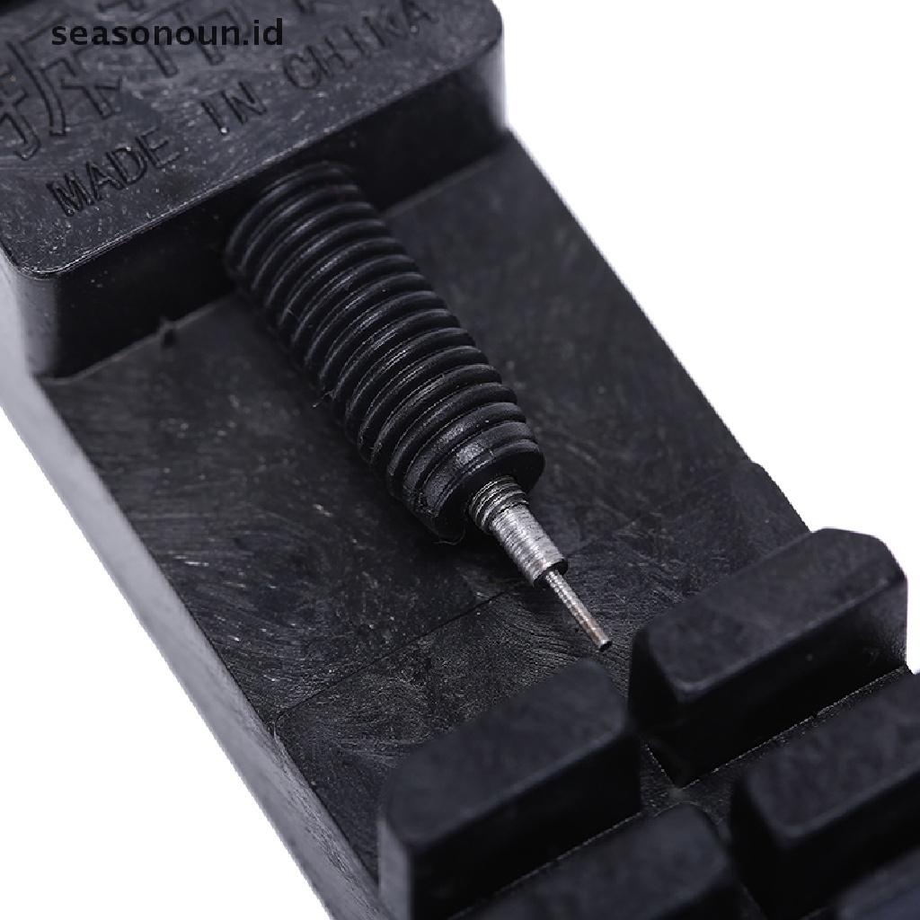 Seasonoun Watch Band Strap Bracelet Link Pin Remover Adjustable Repair Tool Kit Hitam.