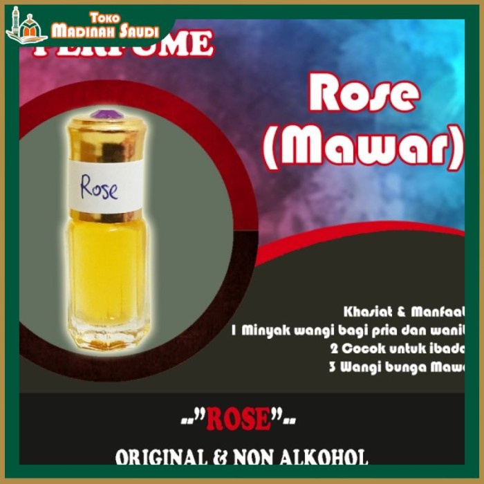 Parfum Rose Atau Bunga Mawar Minyak Wangi Asli Non Alkohol Premium