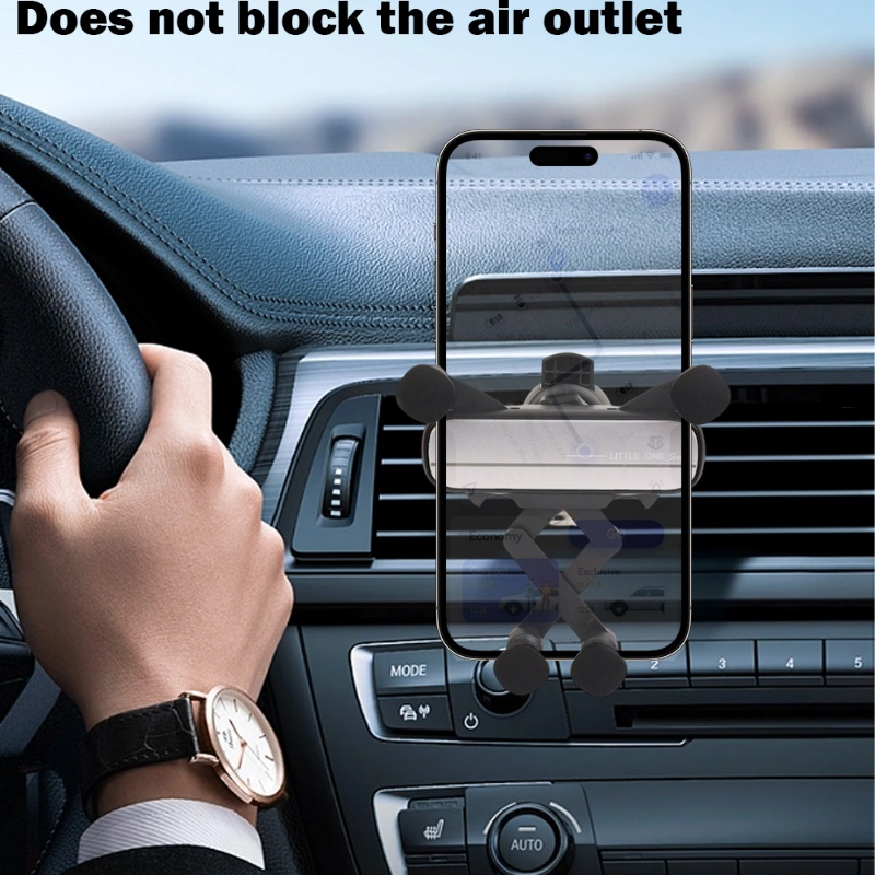 Universal Gravity Car Phone Holder Klip Ventilasi Udara Multifungsi Dipasang Phone Holder In Car Cell Phone Support GPS Stand In Car Phone Bracket Kompatibel Dengan Semua Smartphone