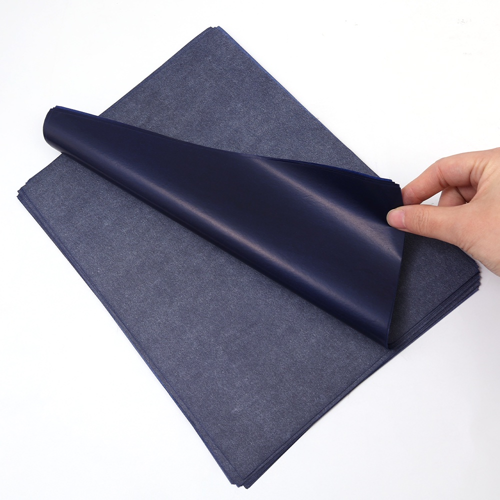 100 Pcs Hitam Biru A4 Copy Carbon Paper Reusable Painting Aksesoris Painting Tracing Paper Alat Tulis Keuangan Copy Paper Perlengkapan Kantor Sekolah