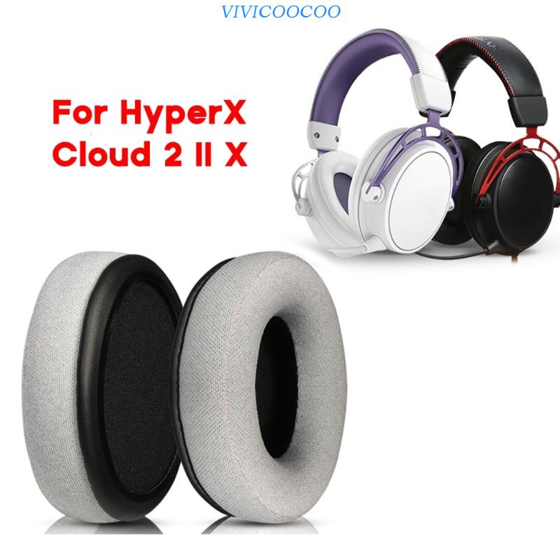 Vivi Bantalan Telinga Bernapas Headphone Earpads Untuk HyperX Cloud2 II X Headphone Tebal Bantal Earphone Earpads Sleeves