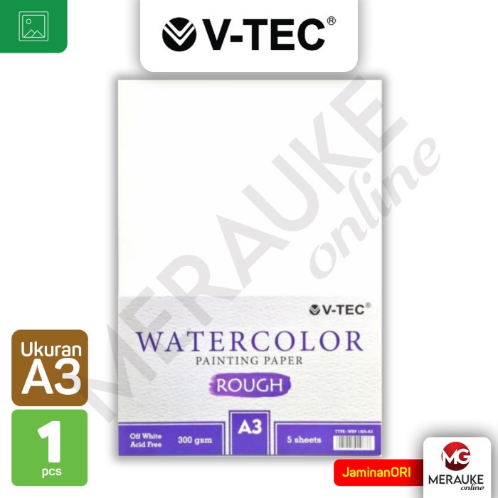 

V-TEC Watercolor Painting Paper 300gsm Rough WRP-1305 A3