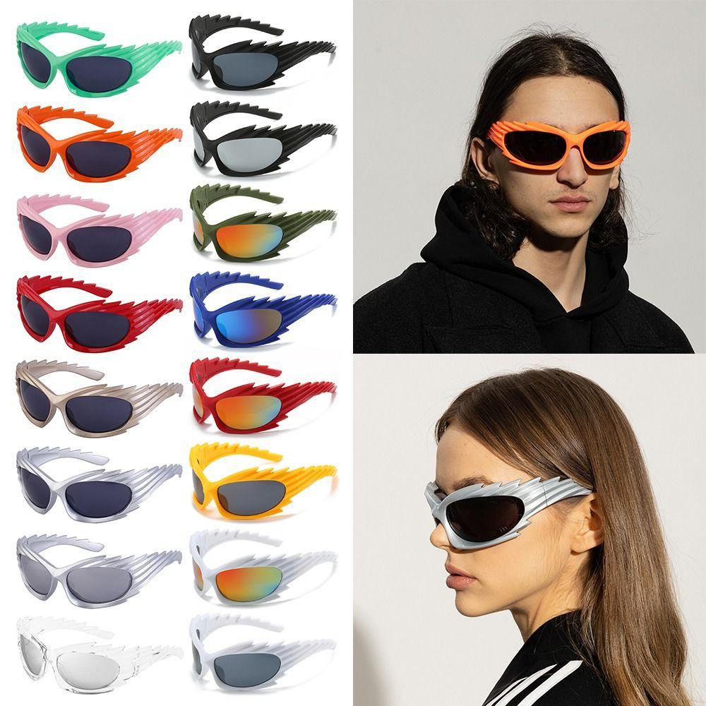 Suyo Y2K Kacamata UV400 Vintage Silver Punk Rectangle Eyewear Shades