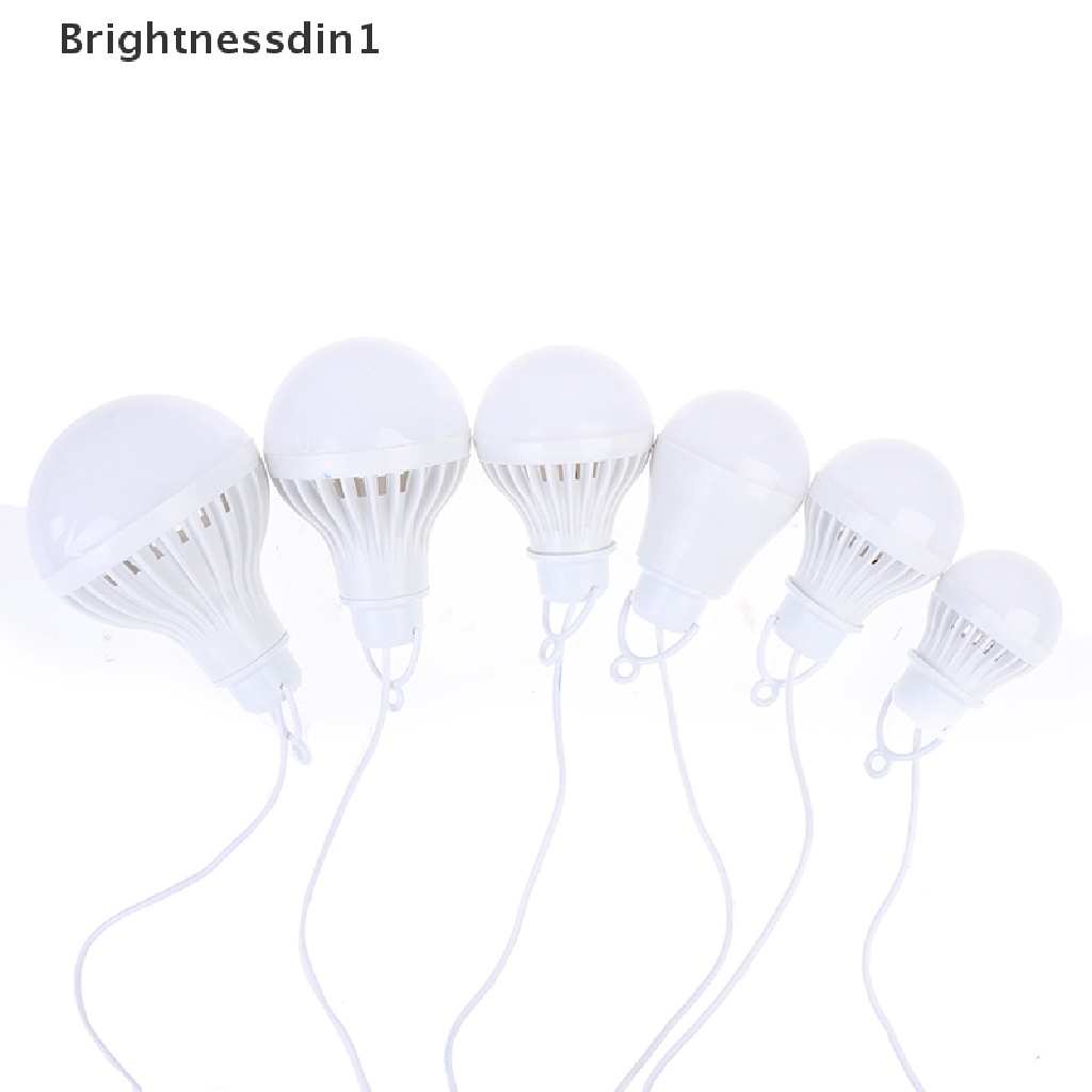 [Brightnessdin1] 5v 3W-12W USB Bulb Light portable Lamp LED Untuk hiking camping Tenda travel Kerja Butik