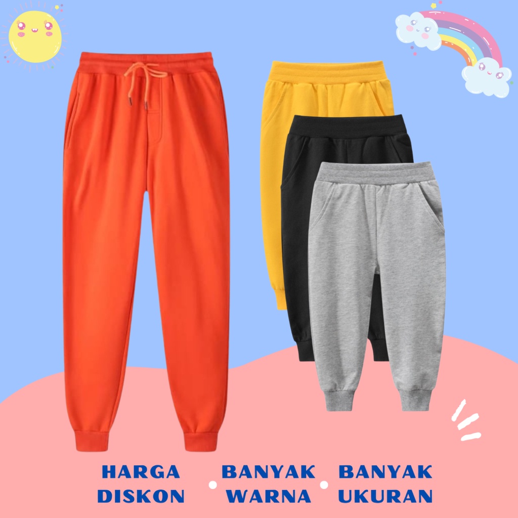 Celana Training Jogger Pants Sweatpants Panjang Sport Gym Running Olahraga Pria Cowok Laki Laki Cewe