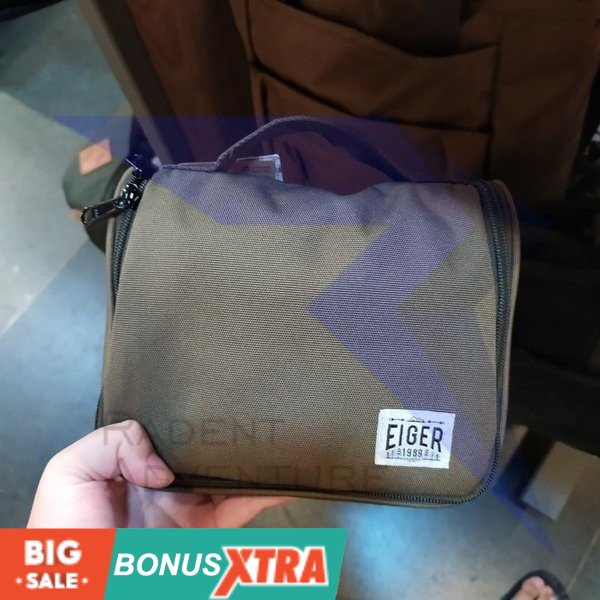 Tas EIGER1989 Pack It Travel Toiletry Bag 91000 4442 Khakhi Original MURAH KEREN AWET