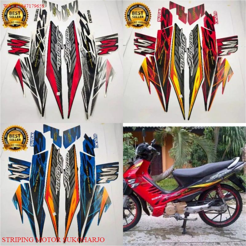 (ORI) striping stiker suzuki shogun sp 125 r 2006 2007 full  body standar KUALITAS ORIGINAL MURAH