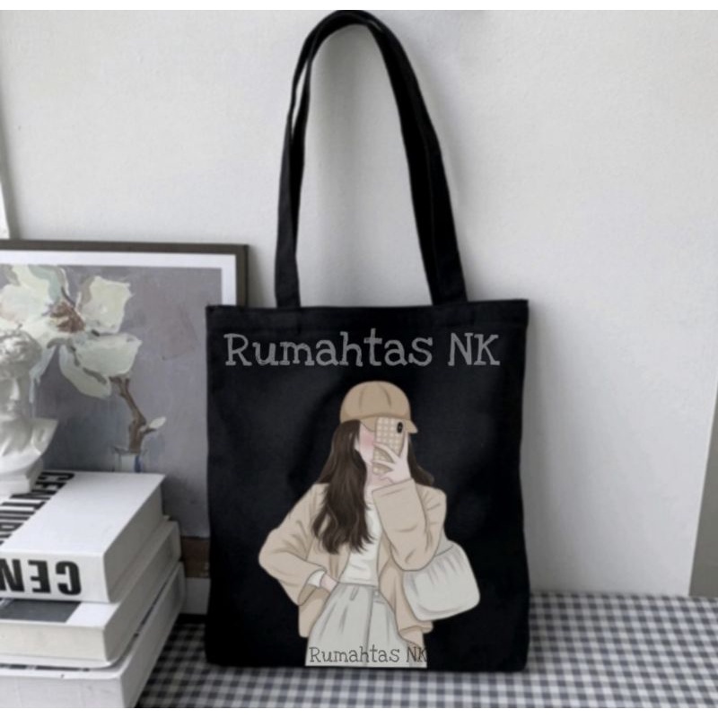 Tote bag remaja wanita keren Tas Sekolah girls Tas Belanja 37 x 31