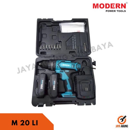 MODERN Mesin Bor Cordless Drill M 20 LI / Bor Baterai Tangan Beton