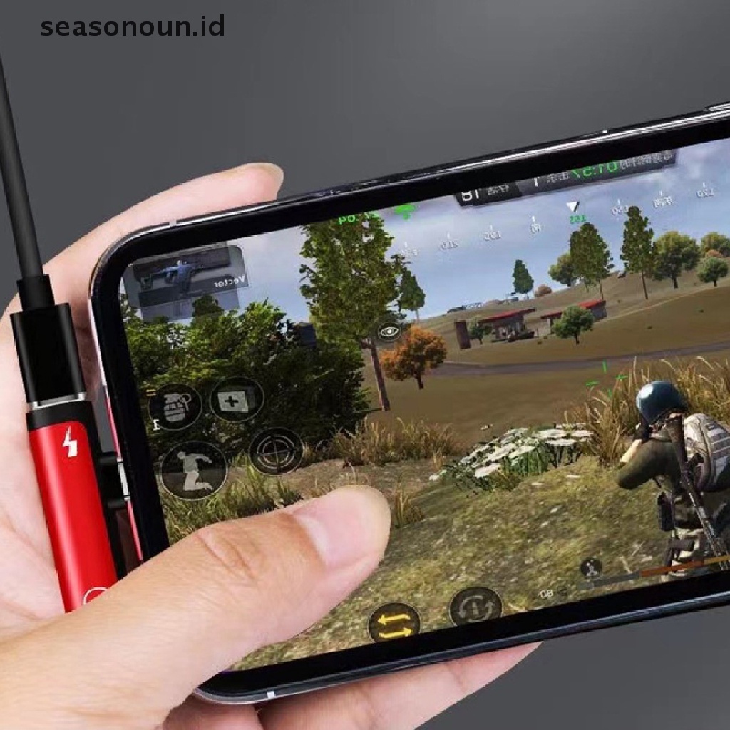 Seasonoun Charing &amp; Listening Audio Charger Splitter 3.5mm Audio/Tipe-C Female to USB Type-C Male Phone Adapter Convertor Untuk Huawei Xiaomi.