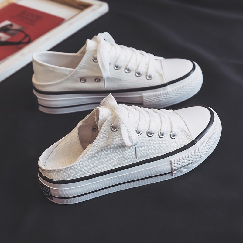 TOPGROSIR LV0211 Sepatu Sneakers Wanita Kanvas Sepatu Kasual Wanita Sepatu Sekolah Wanita Sepatu Converse Wanita Import Fashion Terbaru