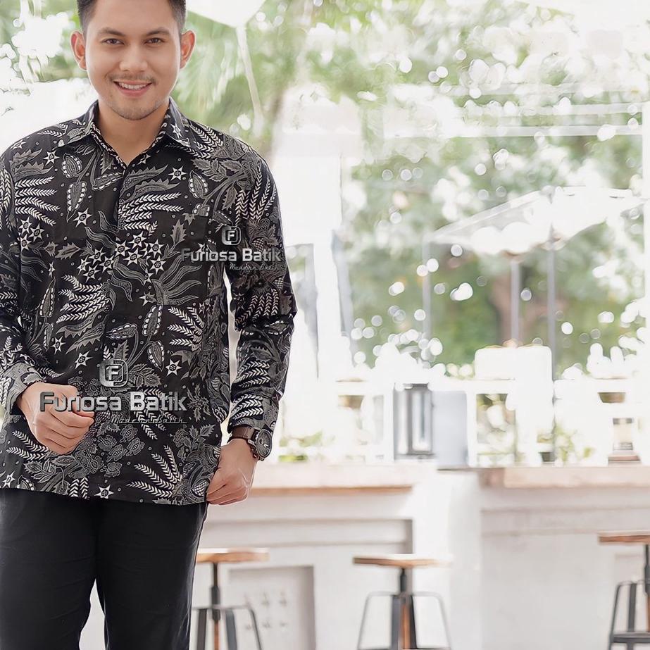 Furiosa Batik Kemeja Batik Pria Modern Lengan Panjang Casual Modis Slim Fit Trendy Masa Kini OL 162 butikdian