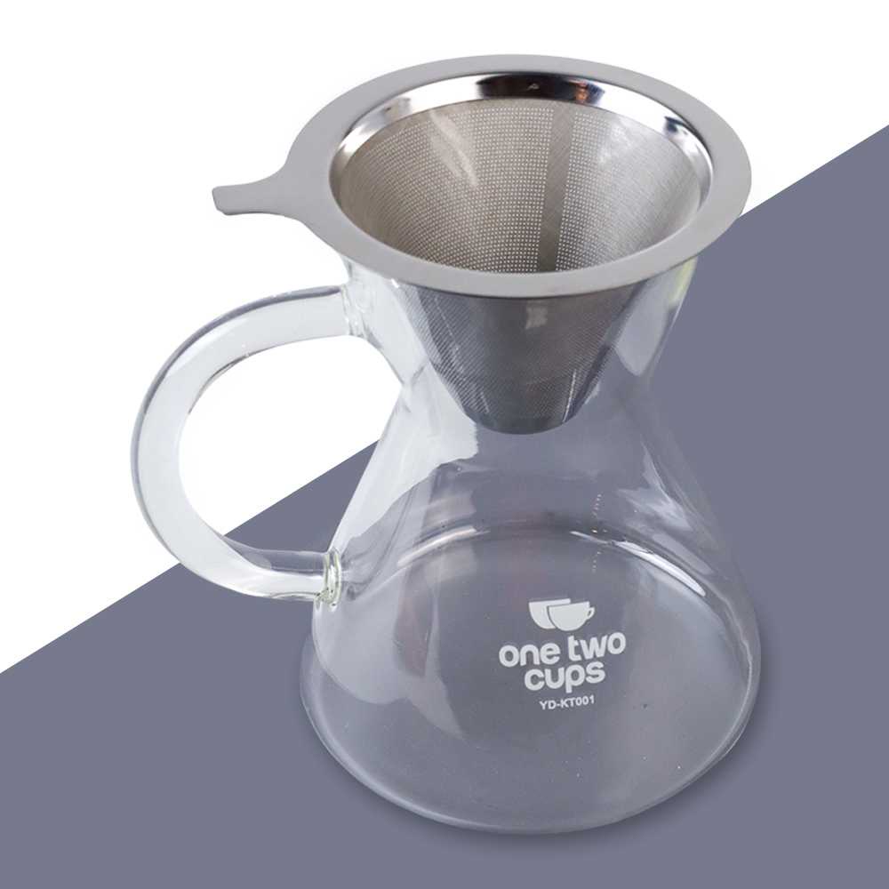 (BISA COD) FTIHSHP  Coffee Maker Pot V60 Teko Kopi 500ml + Filter - YD-KT001