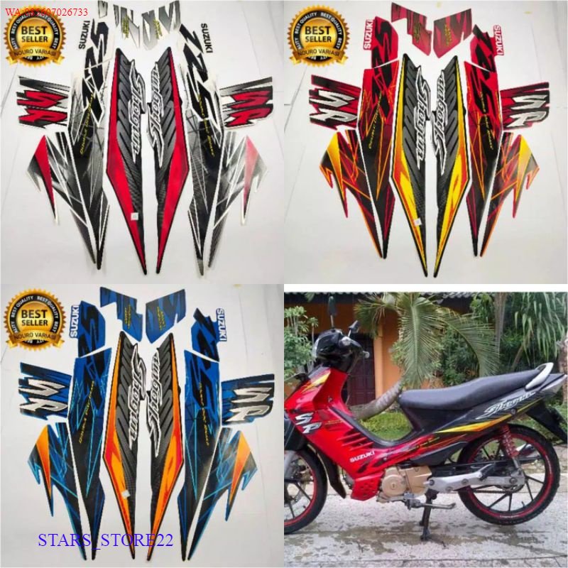 (ORI) striping stiker suzuki shogun sp 125 r 2006 2007 full  body standar KUALITAS ORIGINAL PABRIK