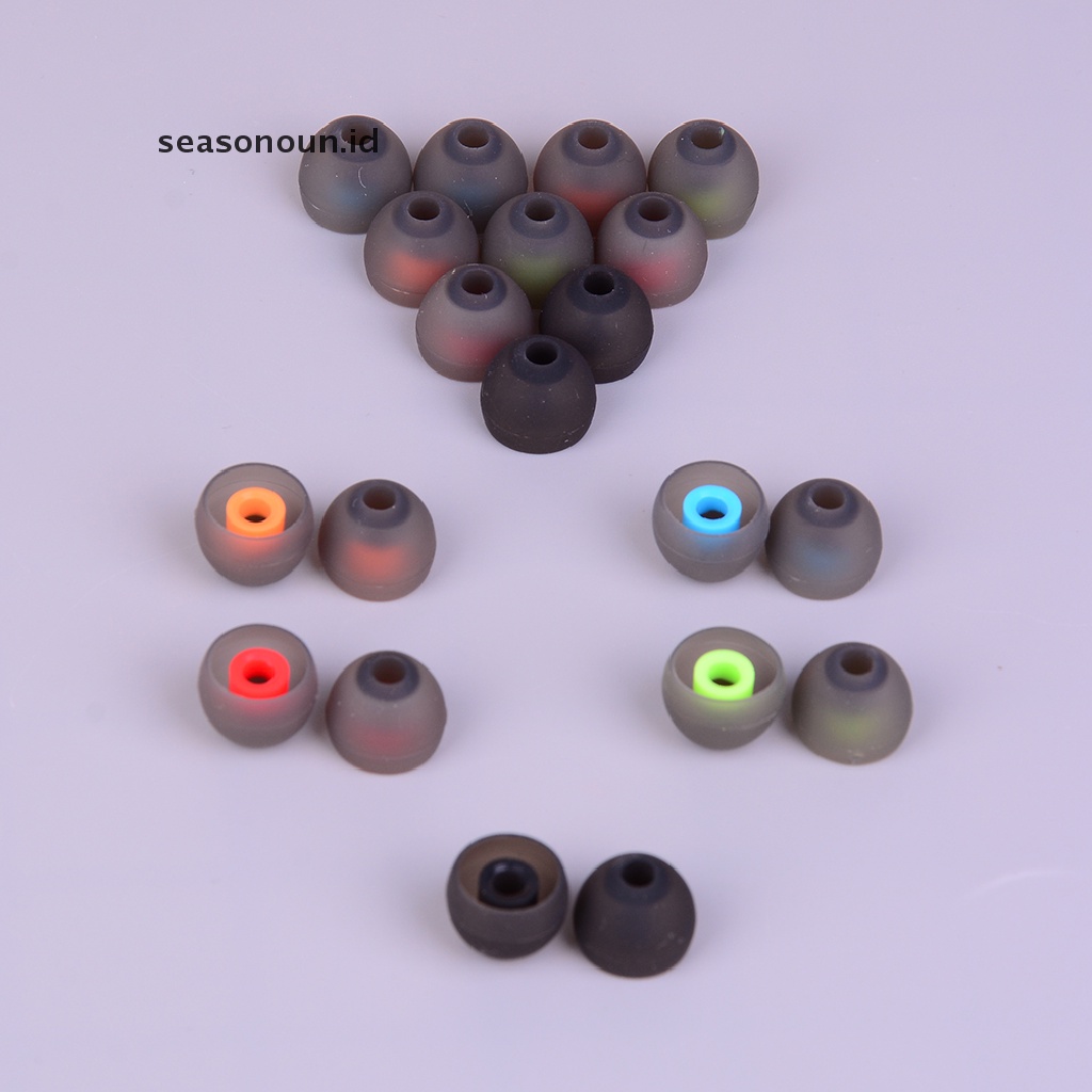 Seasonoun  20pcs earbud Pengganti Silikon earphone tips Topi earbud Peredam Suara.