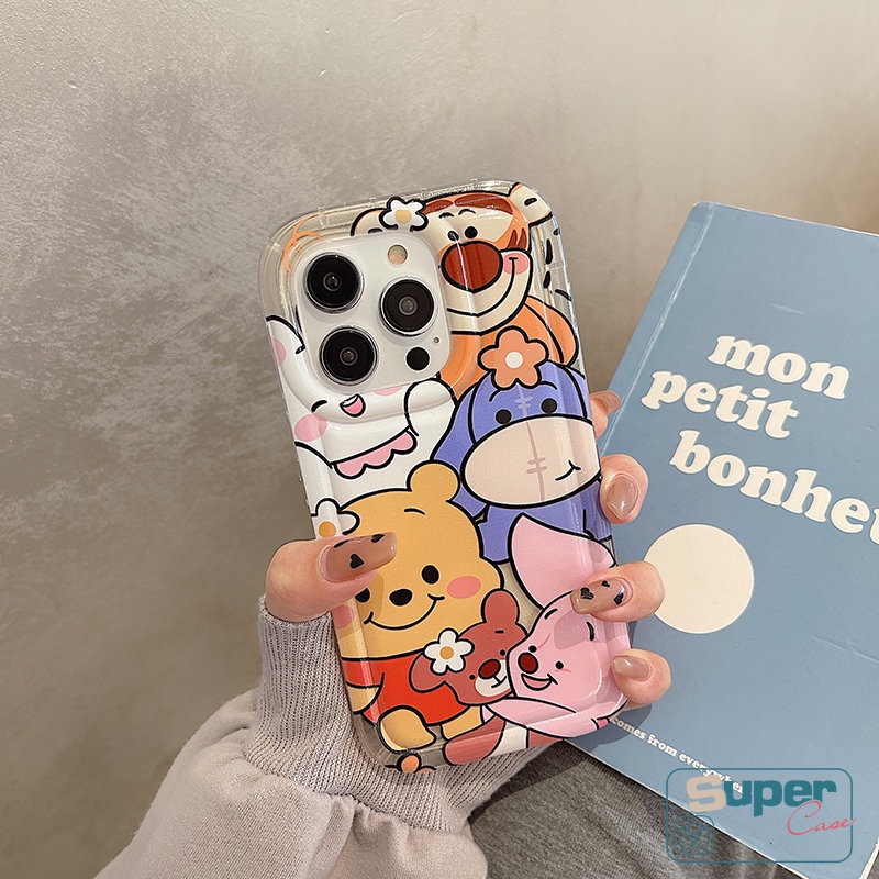 Winnie the Pooh Casing Manyo Piglet Tigger Lucu Untuk Redmi C55 12C 10C 9 10 A1 9A 9T 9C NFC 10A POCO F4 Redmi Note11 9 11s 10s 10 Note9 11 10 Note10s Airbag Shockproof Soft Case