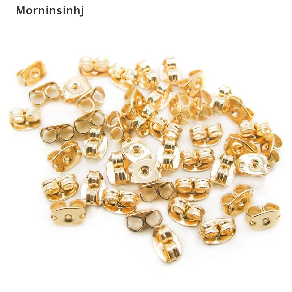 Mornin 10PCS Anting Belakang Telinga Kacang Perhiasan Aksesoris Metal Earring Stopper Fitgs id