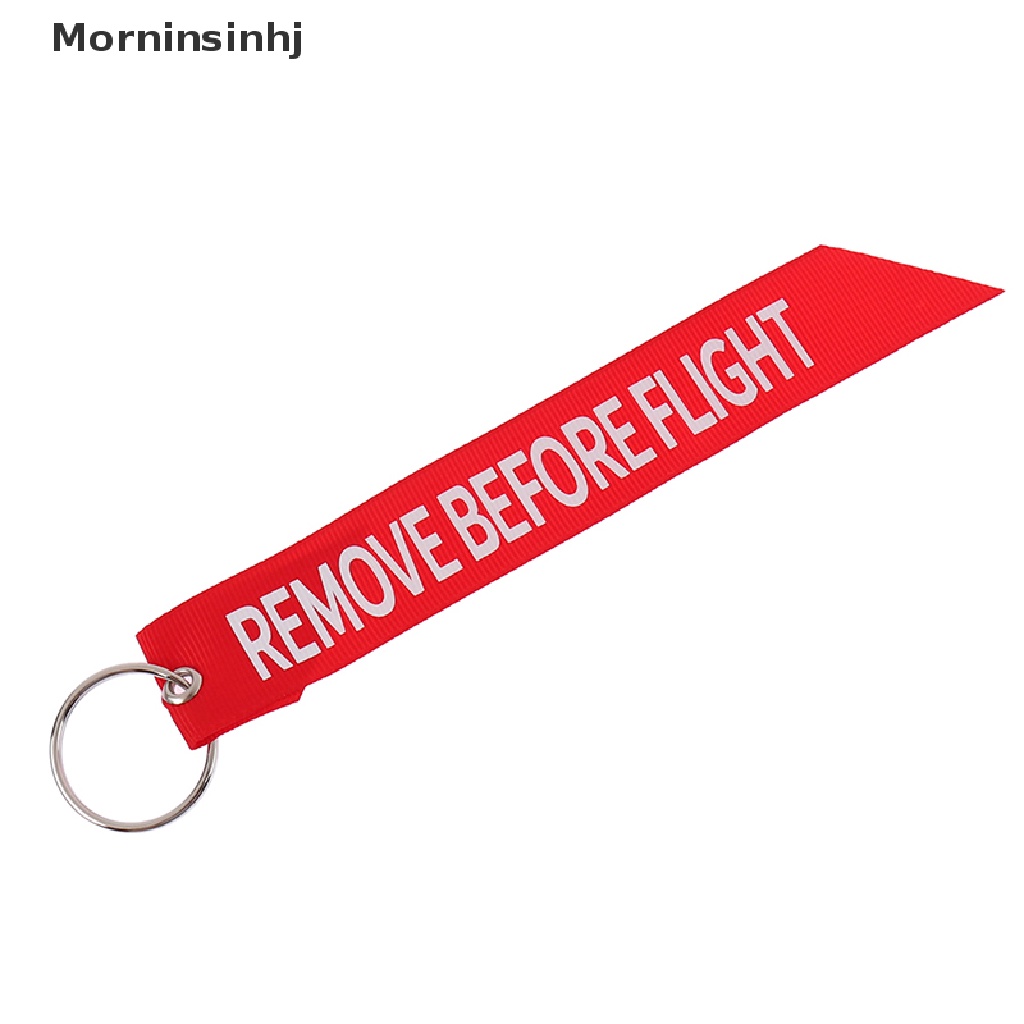 Mornin Remove Before Flight Gantungan Kunci Mobil Bordir Merah Aviation Hadiah Gantungan Kunci id