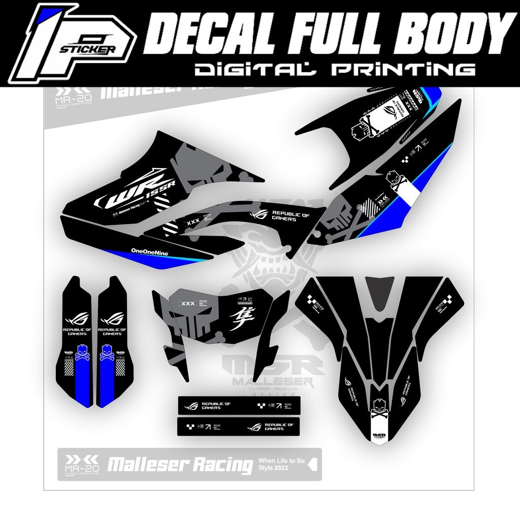 Decal WR155 Full Body Variasi Decal WR Supermoto Aksesoris Stiker Dekal Motor Yamaha WR 155 R