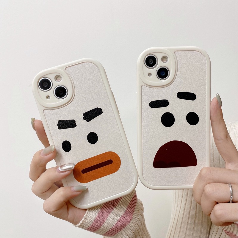 Ekspresi Lucu Emoji Soft Case OPPO A9 A5 A31 A53 A33 2020 A7 A5S A12 A11K F9 F11 A15S A35 A52 A92 A54 A36 A96 A83 A57 A3S A16 A1 Pro Reno 3 5 6 7Z 9 Man Men Putih