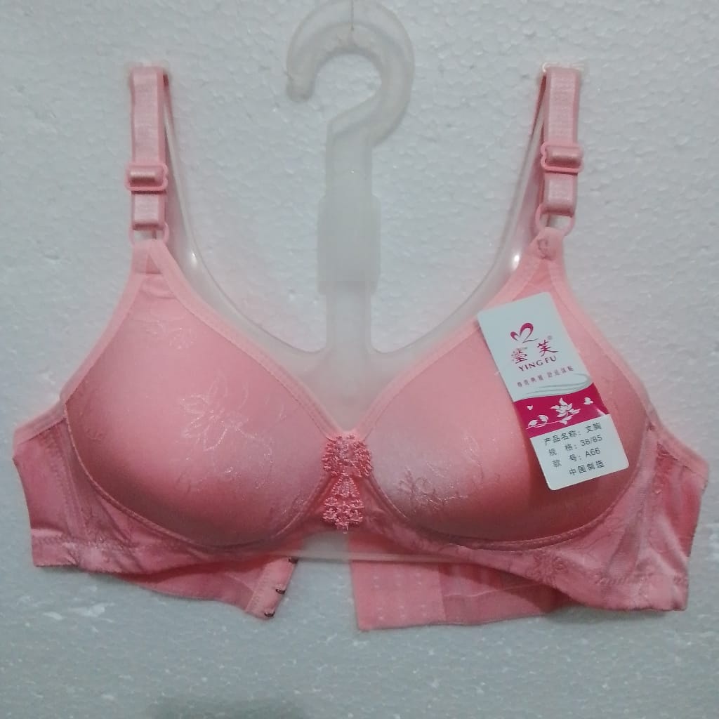 BRA YFA66 BH EMBOSSED TANPA KAWAT BUSA TIPIS CUP B