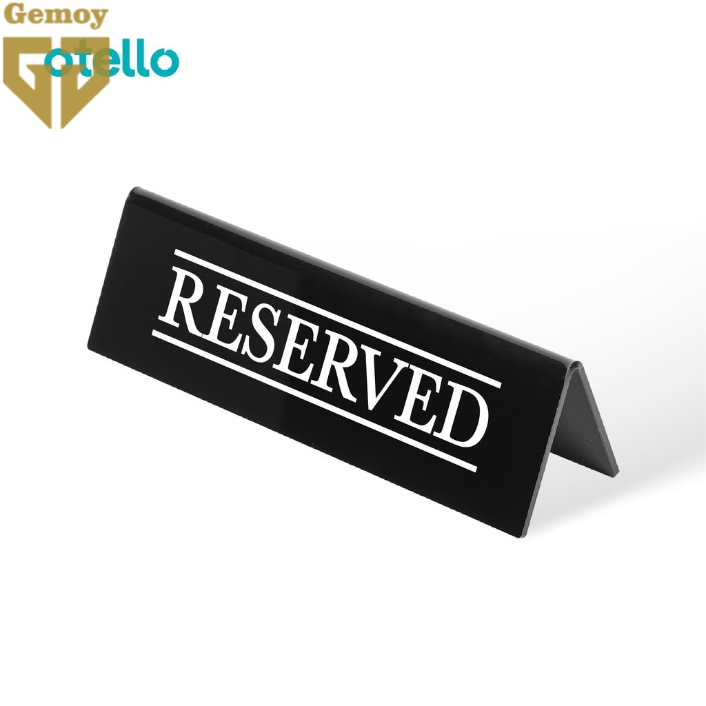 Reserved Table Sign Papan Meja Acrylic UV Tent Card Akrilik Tag Tanda Acrilic Restaurant