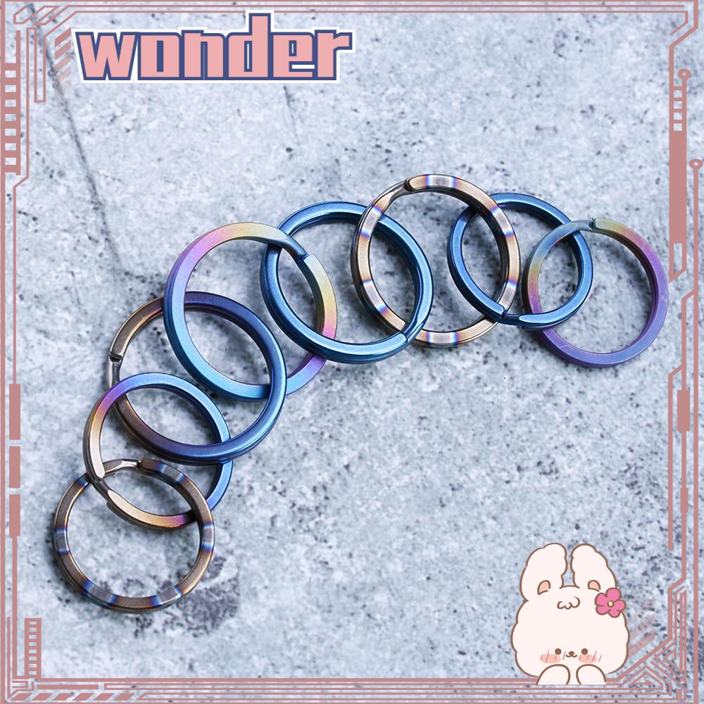 Wonder1/2pcs EDC Gantungan Kunci10~32mm Titanium Alloy Camping Travel Barang Gantungan Kunci