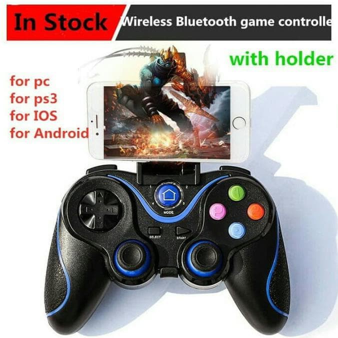 GAMEPAD BLUETOOTH CONTROLLER FOR ANDROID, TV BOX V8 WITH HOLDER