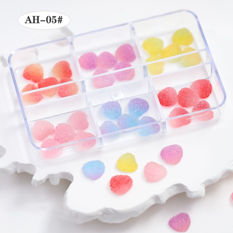 Siy 1kotak Berlian Kuku Bening Glitter Desain Nail Rhinestones Resin Batu Kuku Permata Nail Art Aksesoris Bunga Kuku C