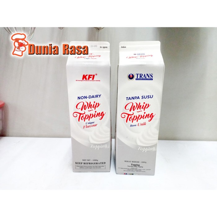 

Trans Whip Cream Non dairy 1000g (GRAB/GOJEK ONLY)