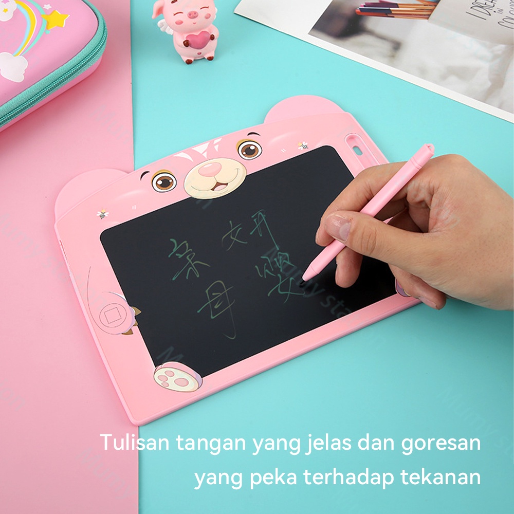Mumystation LCD Writing Drawing Tablet Karakter / Papan Tulis Gambar Mainan Edukasi / Drawing Pad anak