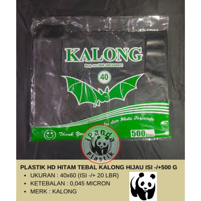 Kantong Plastik - Kresek HD Kalong Hitam Tebal