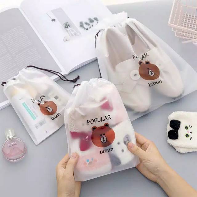 ZIPPER BAG MULTIFUNGSI  POUCH TRAVEL pouch serut organizer make up travel