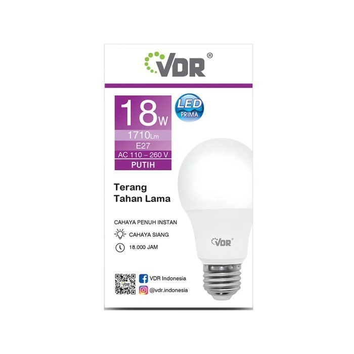 VDR Prima Lampu LED 18W Bohlam 18 Watt