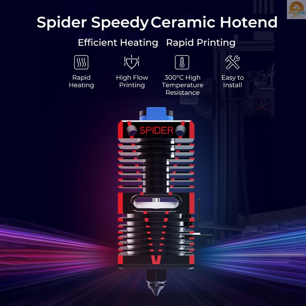 Creality 3D Printer Accessory Spider Speedy Ceramic Hotend Fast to Heat High Flow Printing High Temperature Resistance Uniform Heating for Ender-3/ Ender-5 series/CR-10/ CR-10S/End