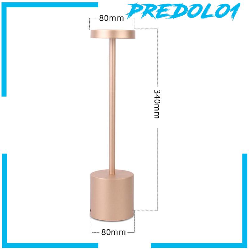 [Predolo1] Lampu Meja Bahan Metal Dengan Sentuh USB Rechargeable Untuk Restoran Aureate