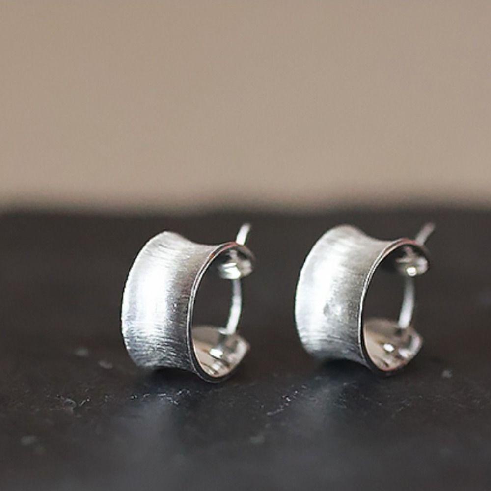 Mxbeauty Anting Tekstur Logam Elegan Vintage Punk Gesper Telinga Tembaga Sederhana Wanita Ear Stud