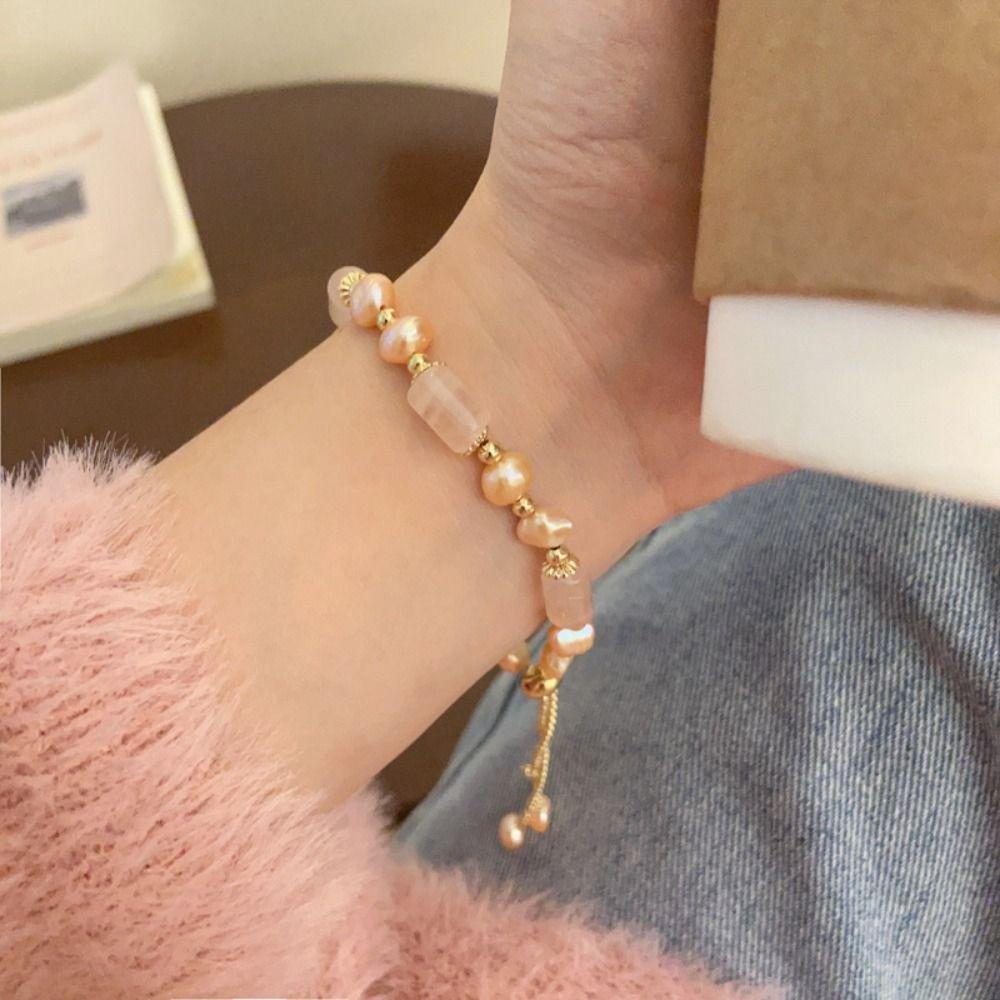 Mxbeauty Gelang Wanita Mewah Elegan Rantai Fashion Perhiasan Keberuntungan Keren Giok Gaya Korea Bracelet