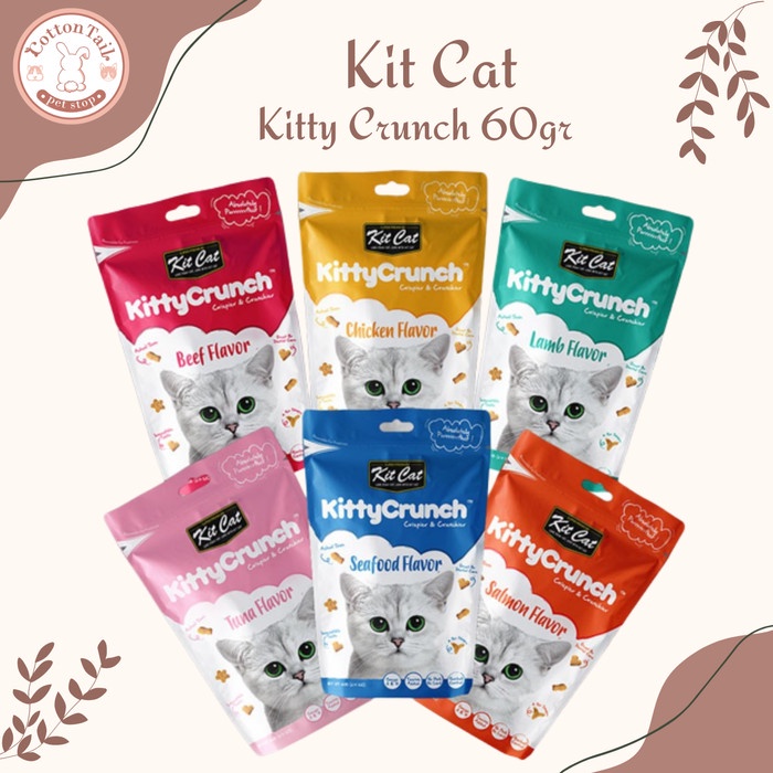 KIT CAT Kitty Crunch 60 Gram Cemilan Pembersih Gigi Mulut Kucing 60gr