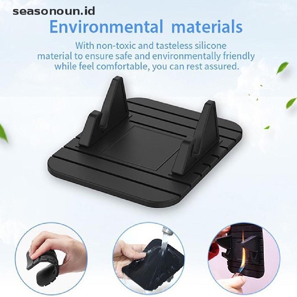 Seasonoun Alas Tatakan Dudukan Silikon Mobil Anti slip Dashboard Stand Mount.