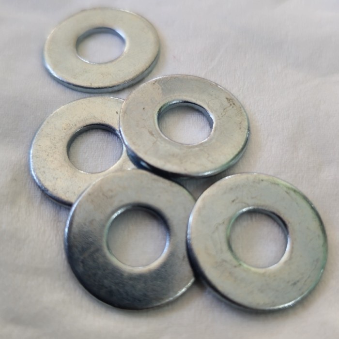 Ring Plat Putih Per 100 bj M6 x 16 x 1 washer plat 6mm Tebal